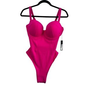 Vibrant Pink Women's One Piece Swimsuit new without tags. Never worn!